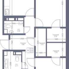 Квартира 78 м², 3-комнатная - изображение 2