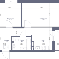 Квартира 53,1 м², 2-комнатная - изображение 2