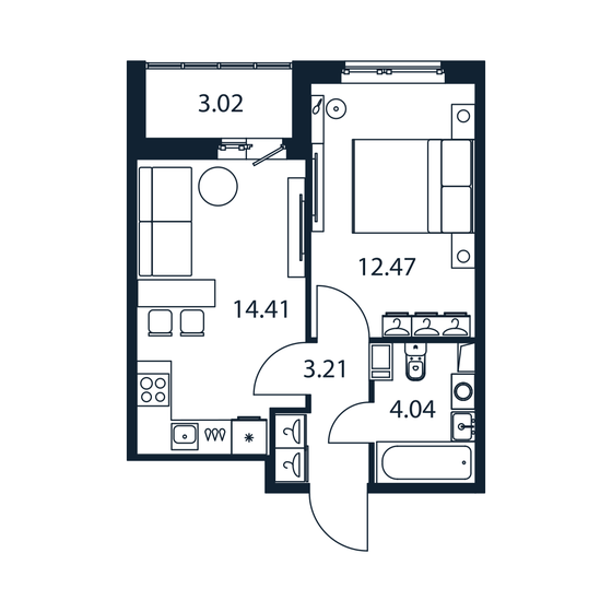 35,6 м², 1-комнатная квартира 5 511 888 ₽ - изображение 16