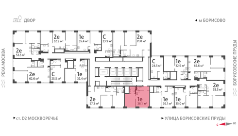 41,2 м², 1-комнатная квартира 14 750 300 ₽ - изображение 14