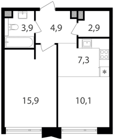 43,7 м², 1-комнатная квартира 20 241 840 ₽ - изображение 27