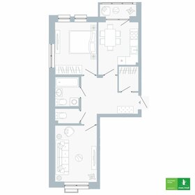 Квартира 56,1 м², 2-комнатная - изображение 1