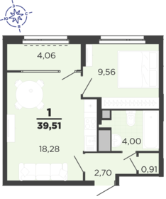 38,2 м², 1-комнатная квартира 5 140 160 ₽ - изображение 11