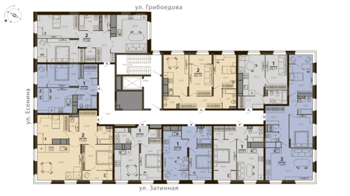 73,5 м², 2-комнатная квартира 13 085 087 ₽ - изображение 24