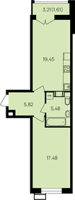 Квартира 51,4 м², 1-комнатная - изображение 1