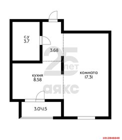 Квартира 37,4 м², 1-комнатная - изображение 1