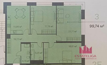 83,1 м², 3-комнатная квартира 32 264 564 ₽ - изображение 21