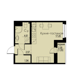 Квартира 27,6 м², студия - изображение 1