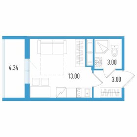 Квартира 20,3 м², студия - изображение 1