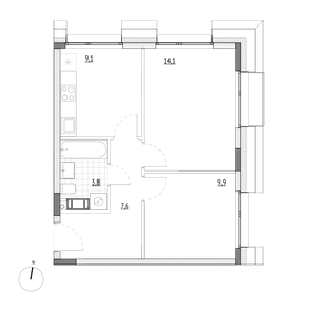 44,5 м², 2-комнатные апартаменты 7 987 750 ₽ - изображение 20