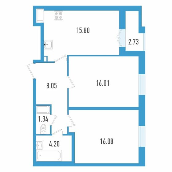 62,9 м², 2-комнатная квартира 17 283 750 ₽ - изображение 1