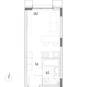 22,5 м², апартаменты-студия 4 702 500 ₽ - изображение 27