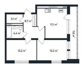 64,1 м², 2-комнатная квартира 7 700 000 ₽ - изображение 37