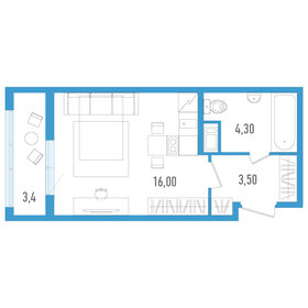 25,7 м², квартира-студия 4 899 000 ₽ - изображение 45