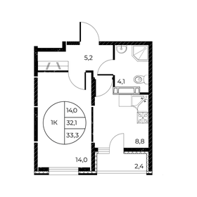 36,2 м², 1-комнатная квартира 5 253 350 ₽ - изображение 11