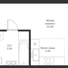 Квартира 39,2 м², студия - изображение 3