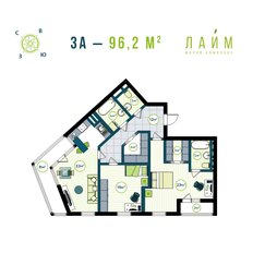 Квартира 99,6 м², 4-комнатная - изображение 2