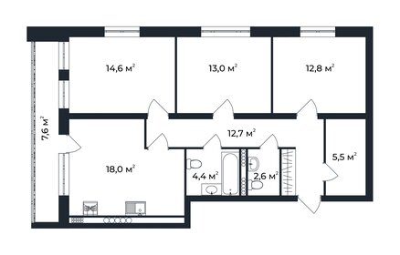 89,5 м², 3-комнатная квартира 11 300 000 ₽ - изображение 17