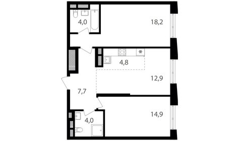 55 м², 3-комнатная квартира 13 990 000 ₽ - изображение 102