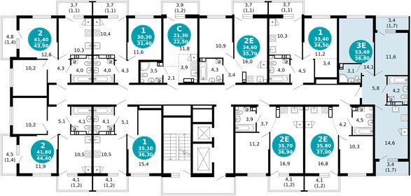 56,8 м², 2-комнатная квартира 21 907 760 ₽ - изображение 15