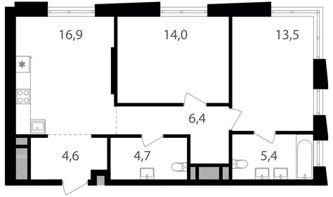 65,6 м², 2-комнатная квартира 22 067 840 ₽ - изображение 22