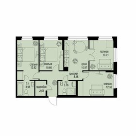 Квартира 76,1 м², 4-комнатная - изображение 1