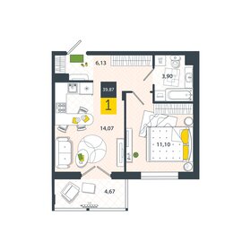 43 м², 1-комнатная квартира 5 300 000 ₽ - изображение 67