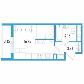 Квартира 25,7 м², студия - изображение 1