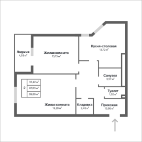 72,9 м², 3-комнатная квартира 6 411 680 ₽ - изображение 27