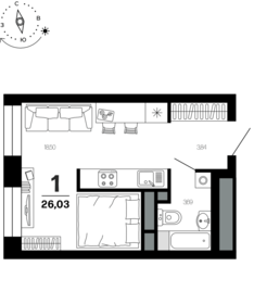 45 м², 2-комнатная квартира 3 400 000 ₽ - изображение 84
