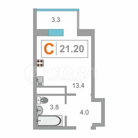 Квартира 25 м², студия - изображение 1