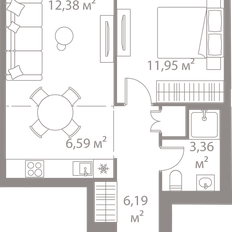 Квартира 40,9 м², 1-комнатная - изображение 2