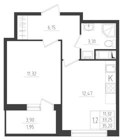 34,7 м², 1-комнатная квартира 5 500 000 ₽ - изображение 73