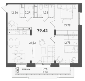 100,7 м², 2-комнатная квартира 25 076 184 ₽ - изображение 47