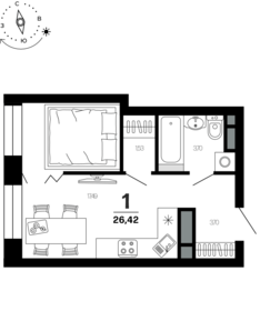 45 м², 2-комнатная квартира 3 400 000 ₽ - изображение 82