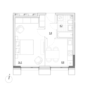 22,5 м², апартаменты-студия 4 702 500 ₽ - изображение 36