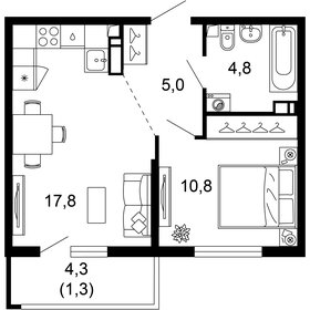 60 м², 1-комнатная квартира 18 000 000 ₽ - изображение 87