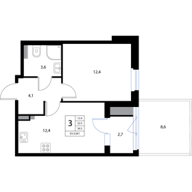 33,9 м², 1-комнатная квартира 6 308 790 ₽ - изображение 38