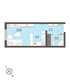 21,9 м², квартира-студия 4 419 244 ₽ - изображение 9