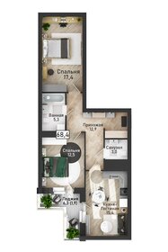Квартира 68,4 м², 3-комнатная - изображение 1