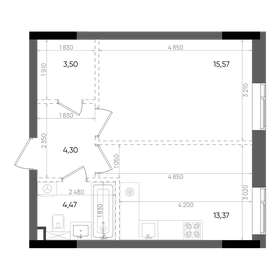 39,5 м², 1-комнатная квартира 4 920 000 ₽ - изображение 53