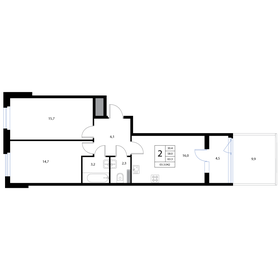 68,3 м², 3-комнатная квартира 9 500 000 ₽ - изображение 103