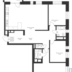 Квартира 122,3 м², 3-комнатная - изображение 3