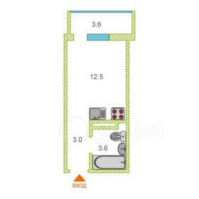 Квартира 19,3 м², студия - изображение 1