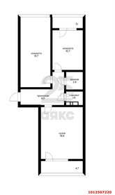 Квартира 73,6 м², 2-комнатная - изображение 1