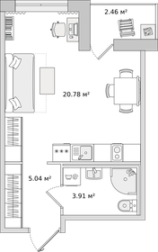 Квартира 31,8 м², студия - изображение 1