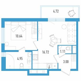 48 м², 1-комнатная квартира 6 500 000 ₽ - изображение 65