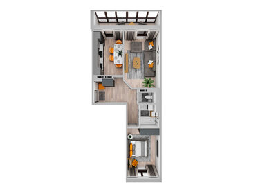 56,7 м², 2-комнатная квартира 8 377 425 ₽ - изображение 31