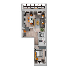 Квартира 56,5 м², 2-комнатная - изображение 2
