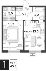 41,8 м², 1-комнатная квартира 7 595 060 ₽ - изображение 28